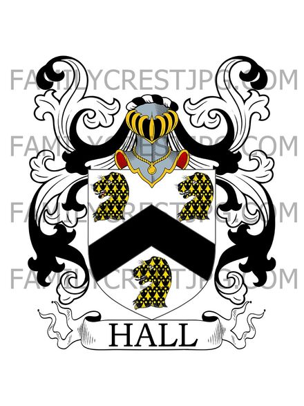 Hall Family Crest - London, England