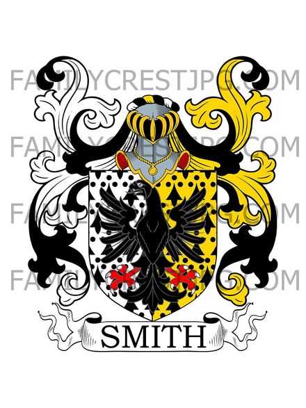 Smith Family Crest - Harnhill, co. Gloucester, England