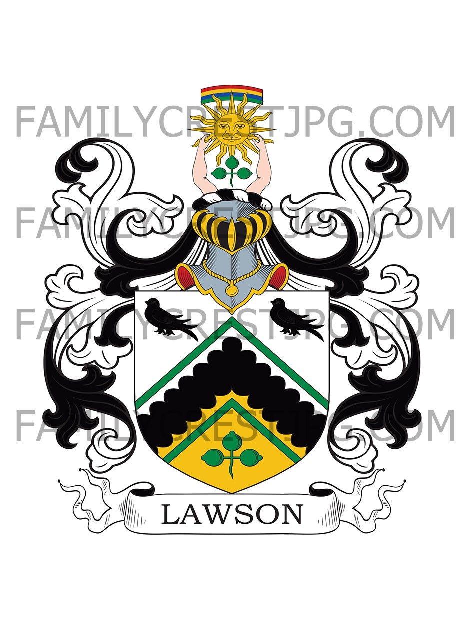 Lawson Family Crest - Weetwood Grange, West Riding of Yorkshire ...