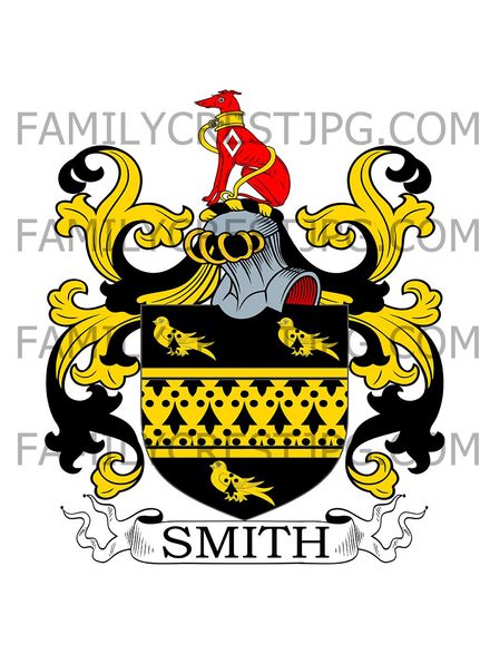 Smith Family Crest - Sydling St. Nicholas, co. Dorset, England