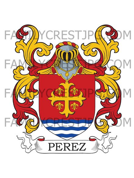 Perez Family Crest - Villalobos de Campos, Zamora