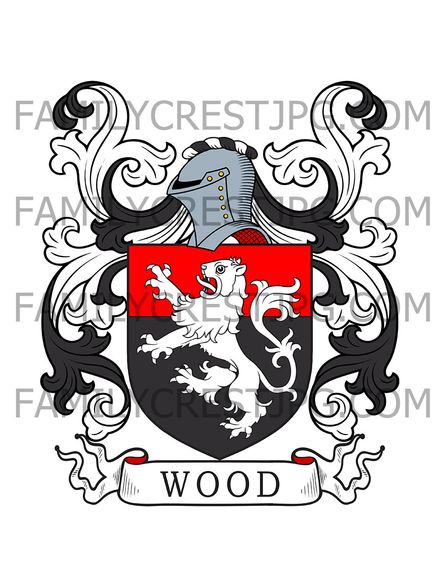 Wood Family Crest - Lancashire, England