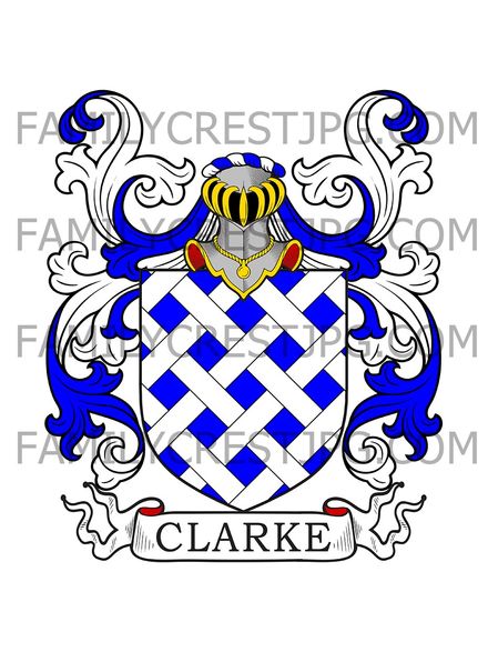 Clark Family Crest -  Stamford, England