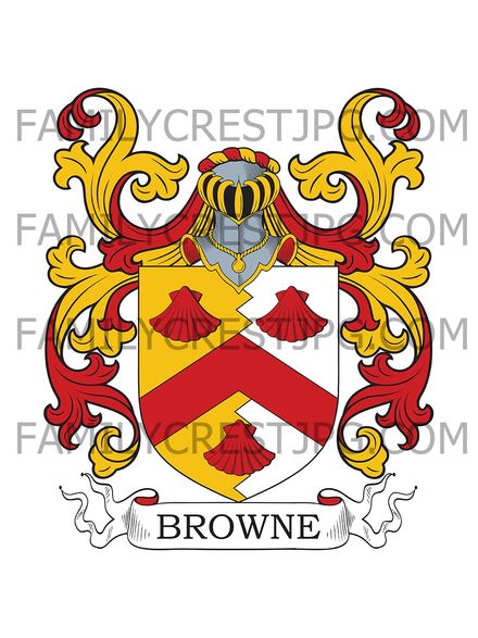 Browne Family Crest - London &amp; Hereford, England