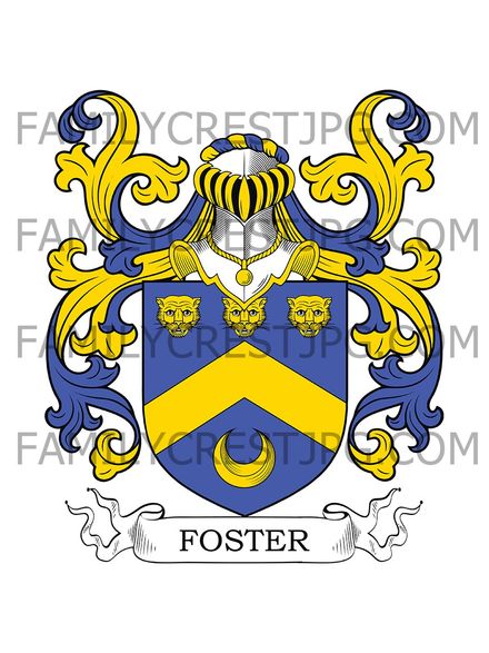 Foster Family Crest - Northumberland, England
