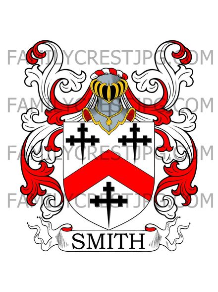 Smith Family Crest - Thrandeston, co. Suffolk, England