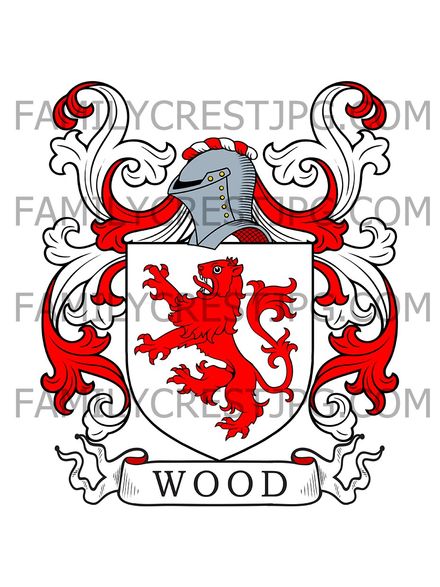 Wood Family Crest - Staffordshire, England