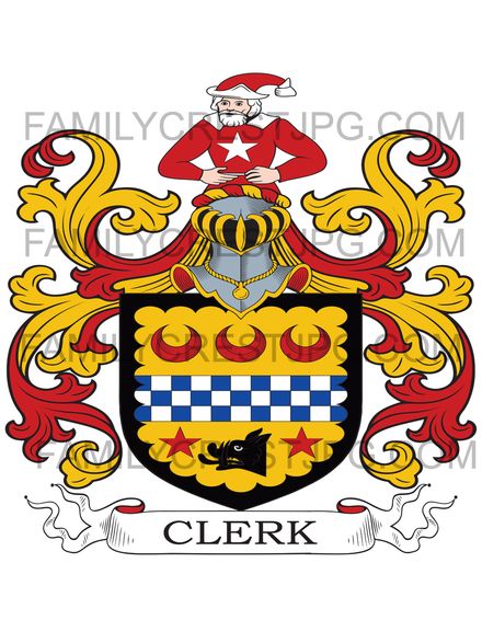 Clerk Family Crest - Norwich, co. Norfolk, England