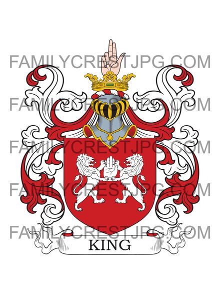 King Family Crest - Abbey Boyle, co. Roscommon, Ireland