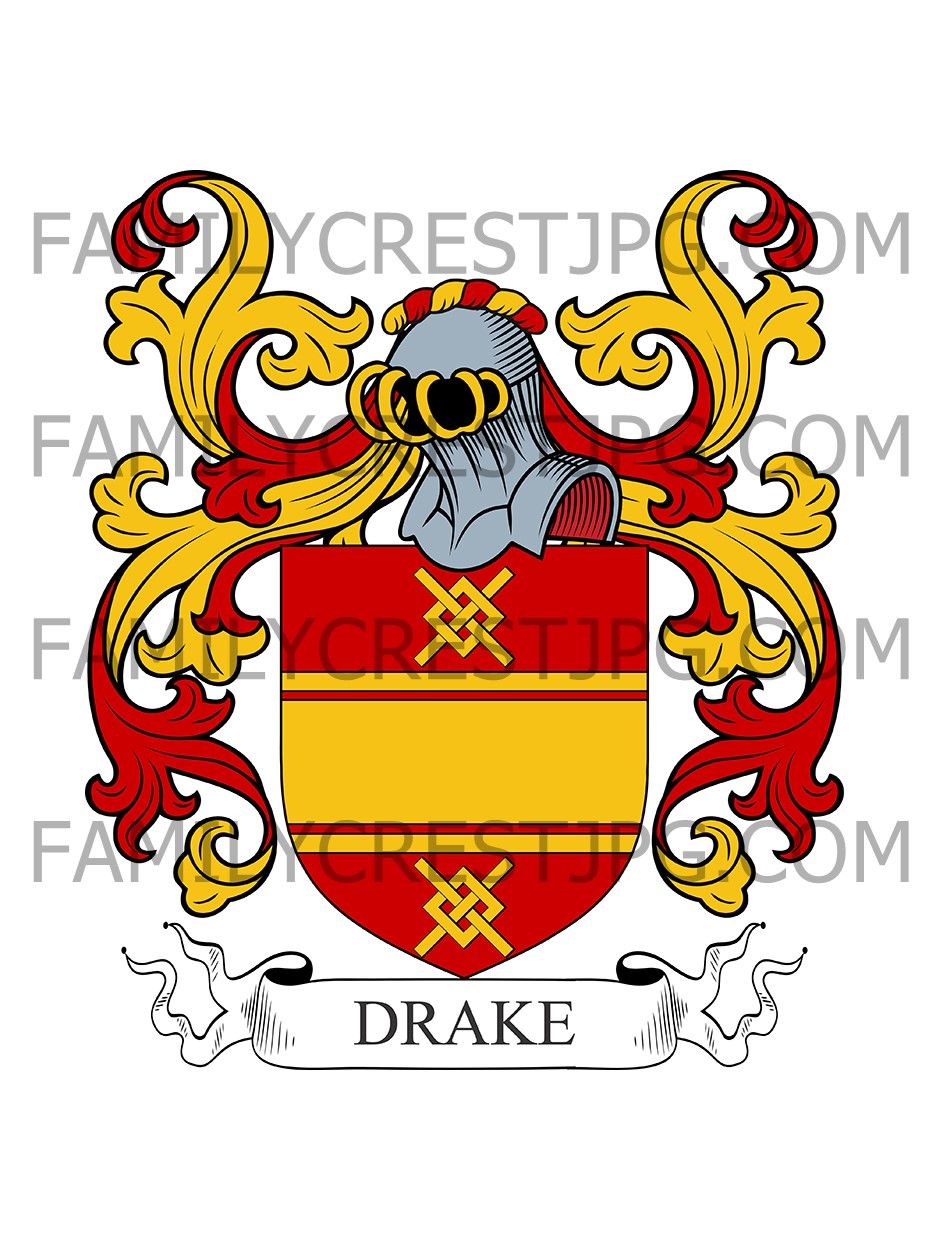 Drake Family Crest - Essex, England