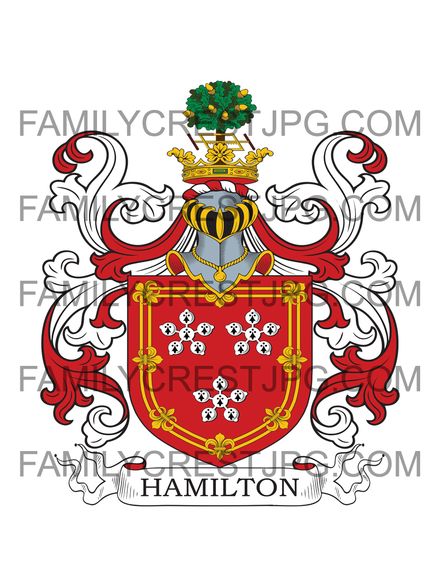 Hamilton Family Crest - Gilkerscleugh, co. Lanark, Scotland