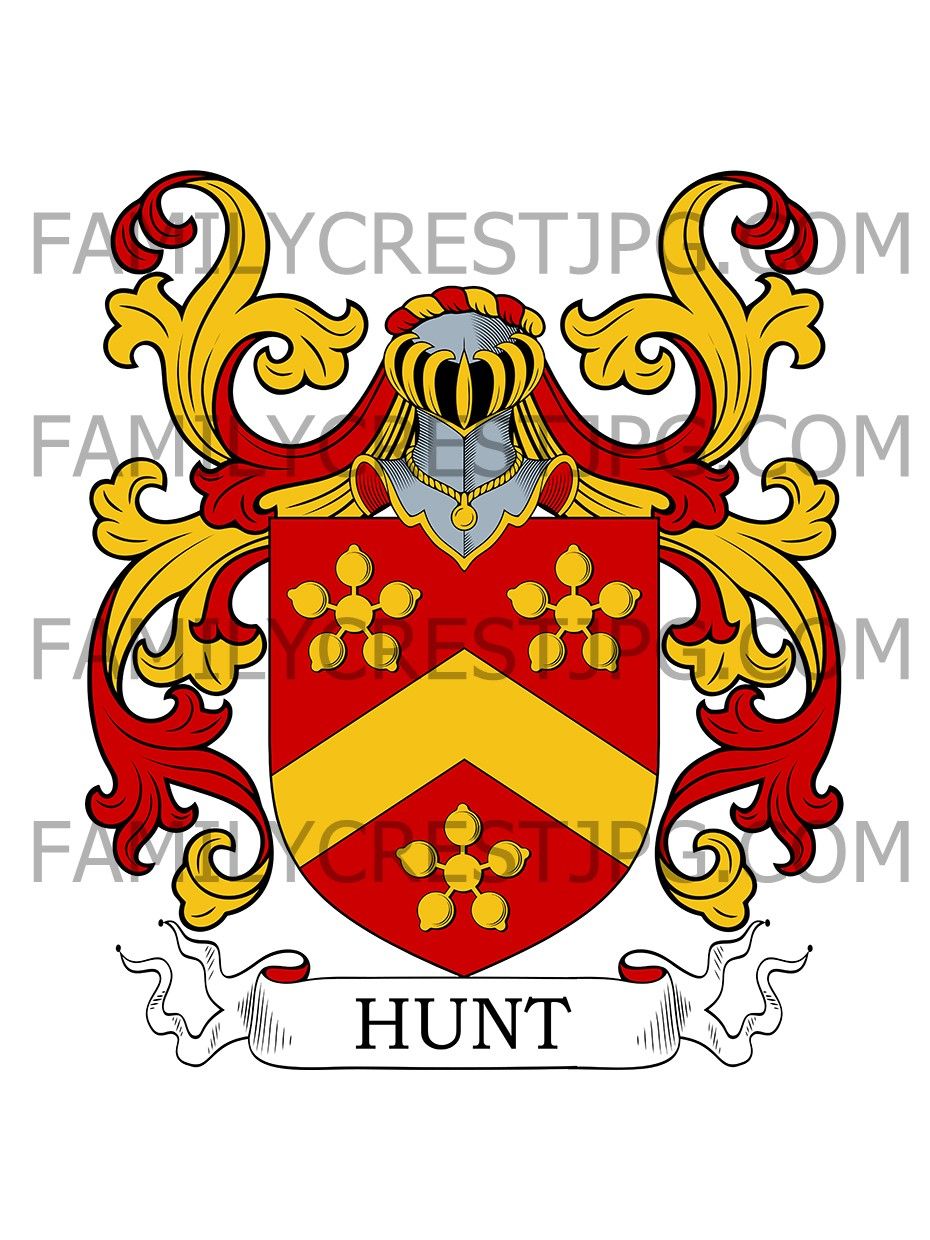 Hunt Family Crest - 14th century