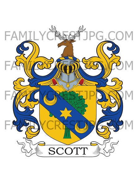 Scott Family Crest - Harwood, Scotland
