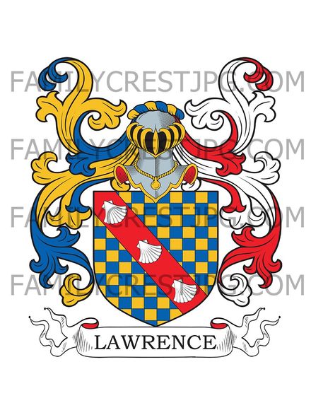 Lawrence Family Crest - Devon, England