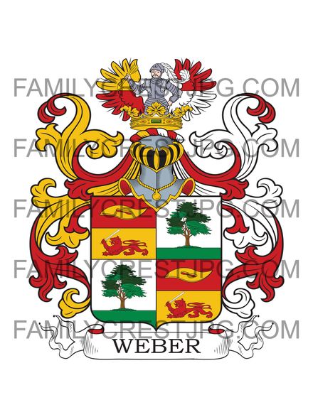 Weber Family Crest - von Furnberg, Austria 1731