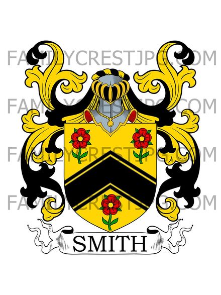 Smith Family Crest - Gloucester &amp; Surrey, England