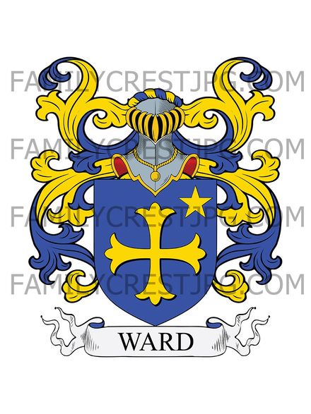 Ward Family Crest - Newcastle-upon-Tyne, co. Northumberland, England