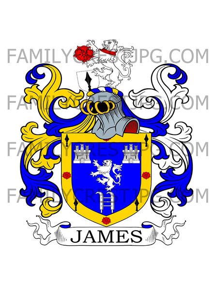 James Family Crest - Presteign, co. Radnor, Wales