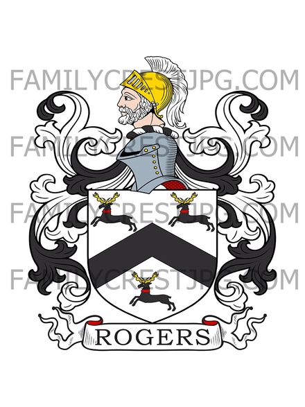 Rogers Family Crest - Sutton, co. Kent, England