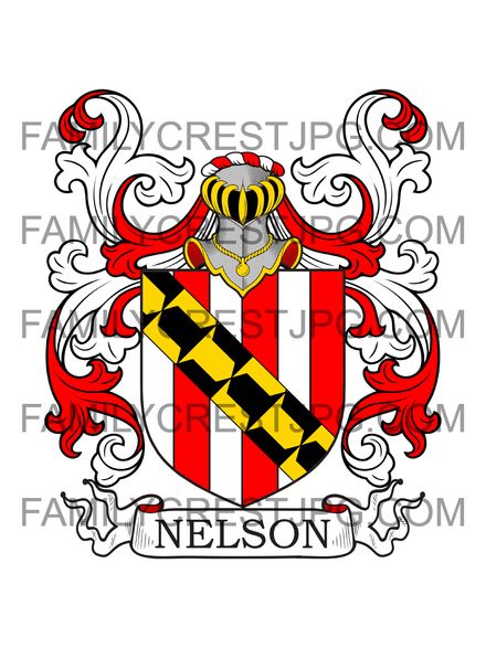 Nelson Family Crest - Chaddleworth, co. Berkshire, England