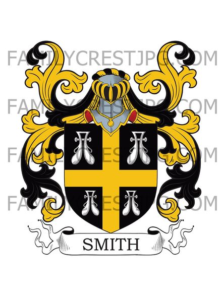 Smith Family Crest - Ashbocking, co. Suffolk, England