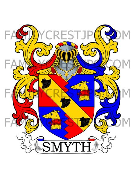 Smyth Family Crest - Halesworth, co. Suffolk, England