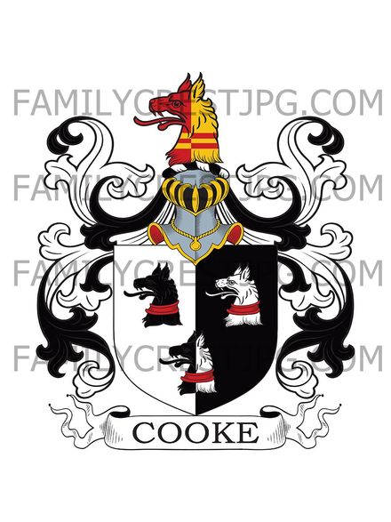 Cooke Family Crest - Milton, co. Cambridge, England
