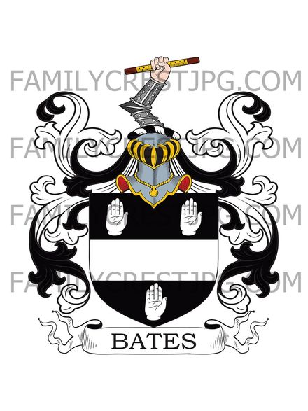 Bates Family Crest - Denton, co. Sussex, England