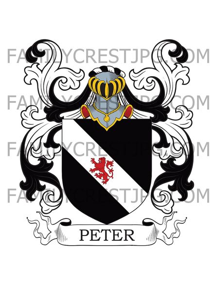 Peter Family Crest - Ruffach, Alsace, France