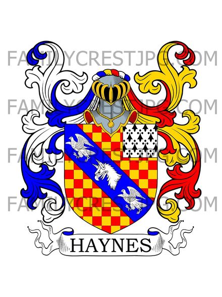 Haynes Family Crest - Surrey, England