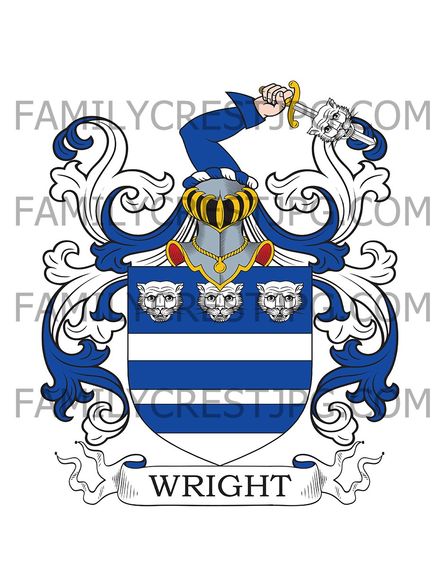 Wright Family Crest - Bellendon, co. Essex, England