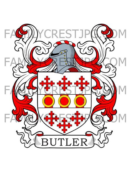 Butler Family Crest - Boteler