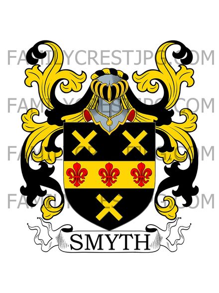 Smyth Family Crest - Campden, co. Gloucester, England