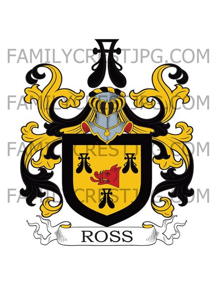 Ross Family Crest - Auchlossin, co. Aberdeen, Scotland