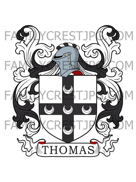 Thomas Family Crest - co. Wiltshire, England