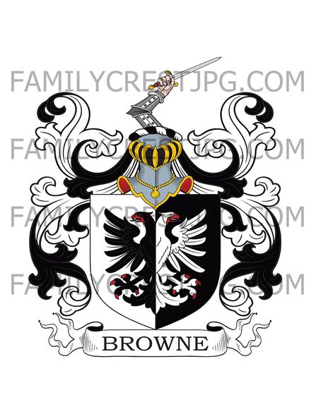 Browne Family Crest - Ireland &amp; Russia