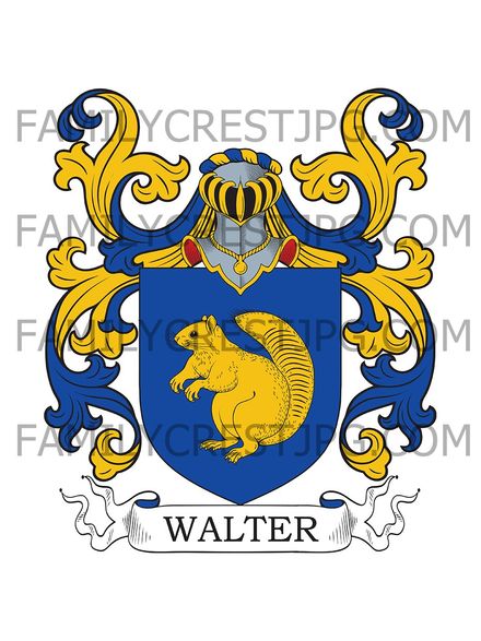 Walter Family Crest - Piercefield, co. Monmouth, Wales