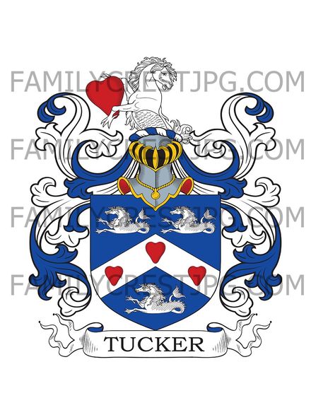 Tucker Family Crest - Coryton Park, co. Devon, England