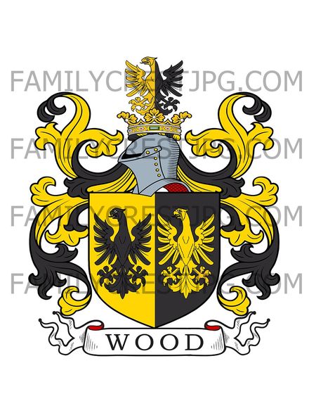 Wood Family Crest - Suffolk, England