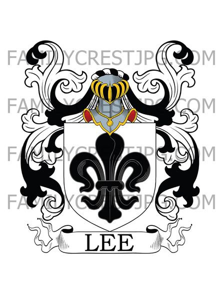 Lee Family Crest - Cheshire &amp; Leicester, England