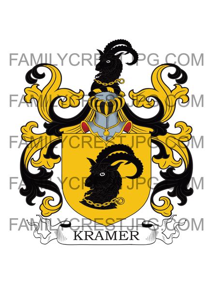 Kramer Family Crest - Augsburg 1674