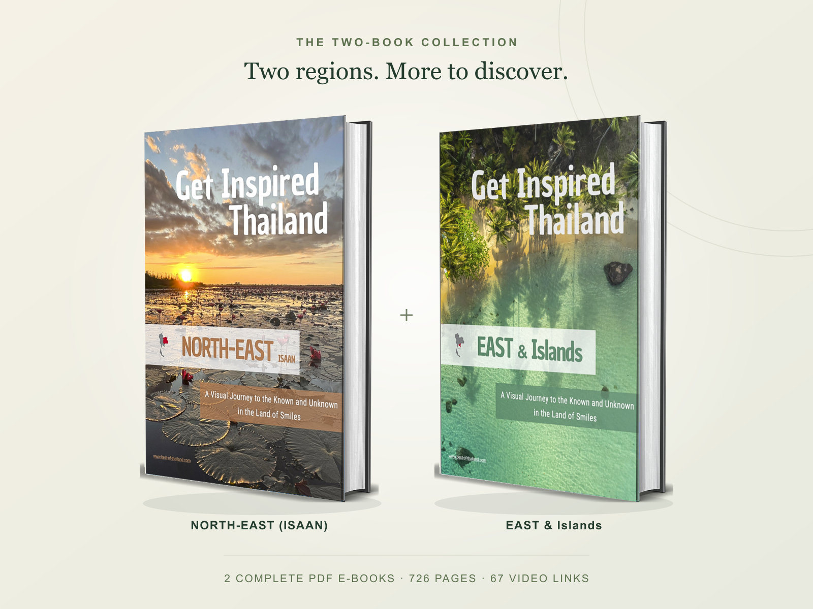 Get Inspired Thailand: NORTH-EAST (ISAAN) and EAST & Islands together as a two-book PDF bundle