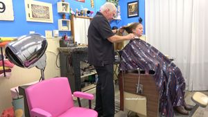 Lynn Returns with Waist Long Hair to Receive an Inverted Bob Hair Cut Digital Video