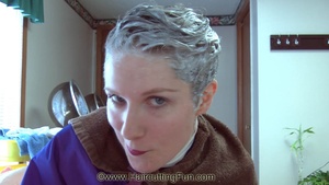 Kat&#x27;s Bleaching and Purple Haircoloring at Salon - VOD, video on demand, digital video