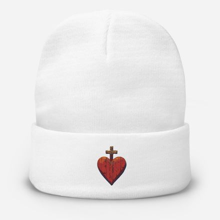 Knit Beanie, Sacred Heart of Jesus, 9i93k9 design