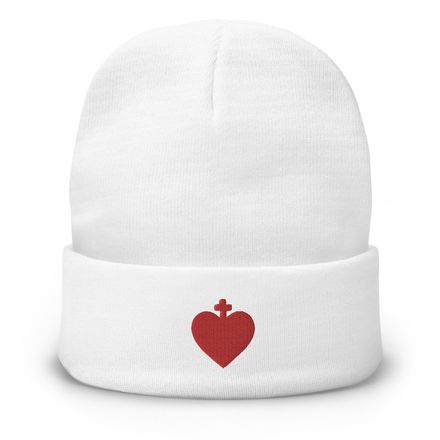 Knit Beanie, Sacred Heart of Jesus, zhw6bo design