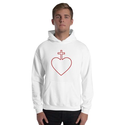 Unisex Heavy Blend Hoodie, Sacred Heart of Jesus, 7ugqf9 hollow design