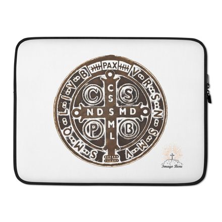Laptop Sleeve, St. Benedict Medal, 4ouume design