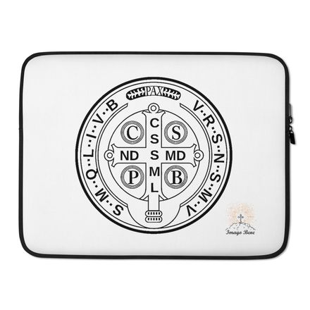 Laptop Sleeve, St. Benedict Medal, 16k4ku design