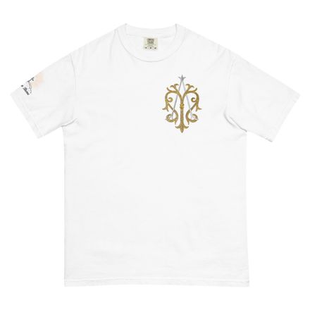 Unisex Garment-Dyed Heavyweight T-Shirt, Auspice Maria, Crest, kgvlsx, left chest